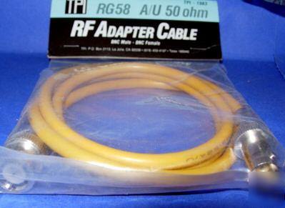  cable rf adapter RG58 bnc f-f tpi-1980