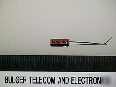 10UF 63 volt radial capacitor