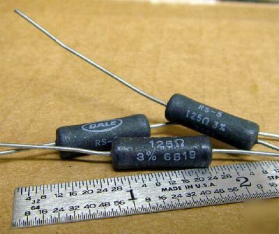 125 ohm 3% @ 5W wirewound dale power resistors (25PCS)