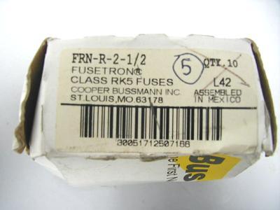 Bussmann time delay fuse frn-r-2-1/2 class RK5 qty 5