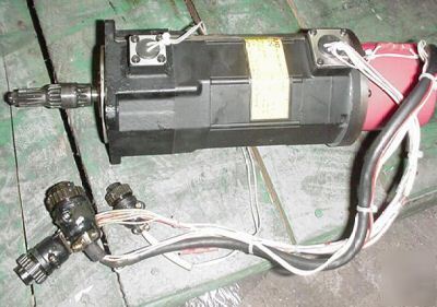 Fanuc 1-0 o ac servo motor #A06B-0522-B351 w/ brake