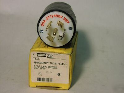 New hubbell HBL2821 nema L22-30P plug 2821 