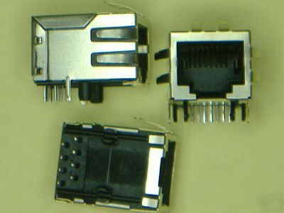 New rj-45 8 pin pc board mount jack qty 1