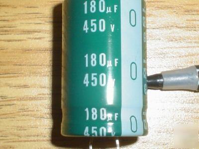 10 nichicon 450V 180UF mini 105C snap in capacitors 