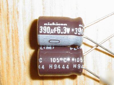 200P 6.3V 390UF nichicon radial capacitors low esr 105C