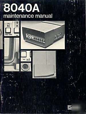 Fluke 8040A maintenance manual pdf