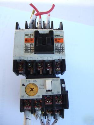 Fuji electric magnetic contactor typ sc-05 SC05 w/tr-on