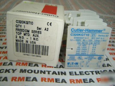 Cutler hammer auxiliary contact 2 no 1 nc C320KGT10 