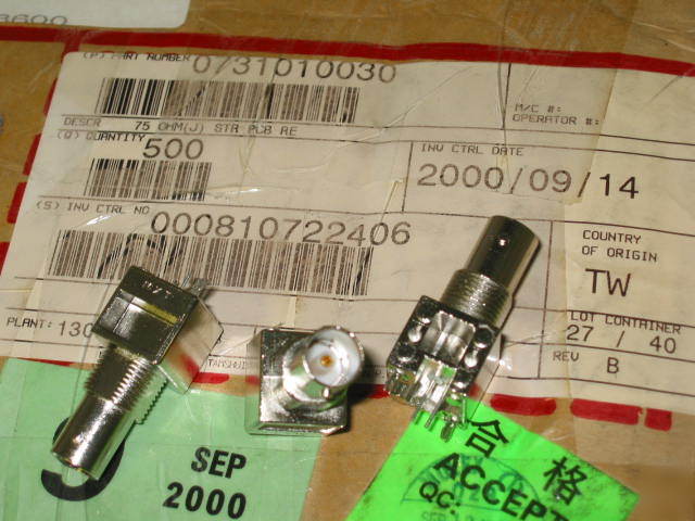 New molex bnc 75OHM pcb jack connector 73101-0030 QTY1K 