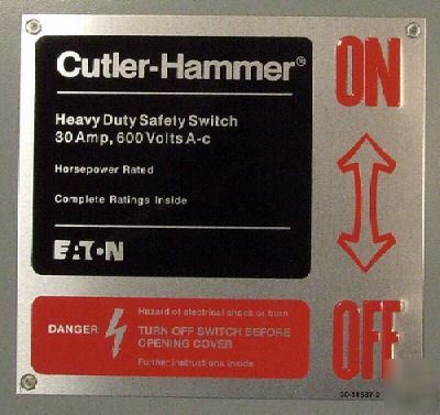 Cutler-hammer DH361UGK safety power switch 3-pole 30A