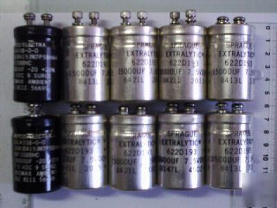 Sprague & mepco 15000UF 7.5V electrolytic capacitors