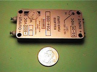 Miniature laser supply inverter 25-31VDC in -800VDC out