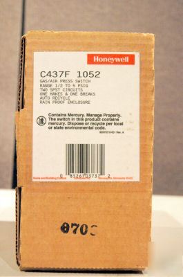 New honeywell gas/air pressure switch C437F 1052 