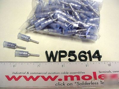100 blue wire pin terminal connector 16-14 wire