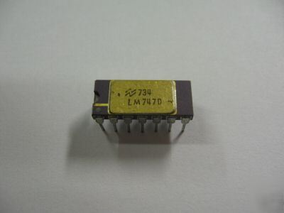 1PCS p/n LM747D ; gold integrated circuits