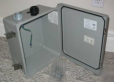Allied fiberglass enclosure hinged latched 8X10X12 nema