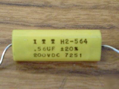 New 10PCS itt 200V .56UF axial mylar capacitor 
