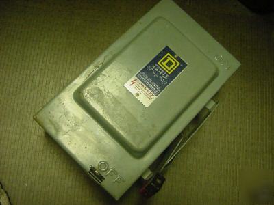 Square d sqd h-321-n E1 safety disconnect switch 30A