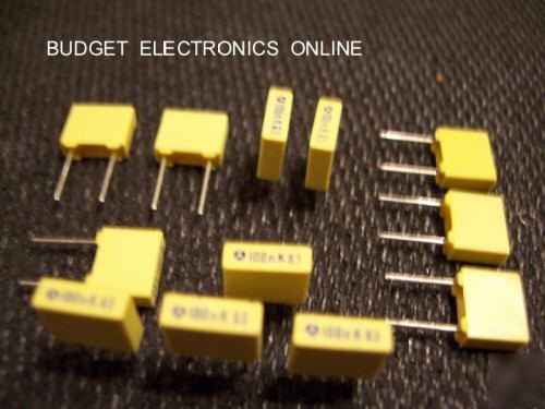 Thomson .1UF 63V 10% metalized film capacitor 1000-pack