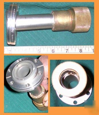 Varian vacuum fitting machined stainless steel w/ brass