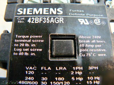 Siemens definite purpose controller 42BF35AGR 