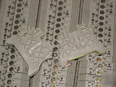 100 weidmuller wew-35/2 feedthru terminal blocks 