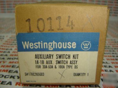 Westinghouse auxiliary switch kit 1A-1B 178C265G03 