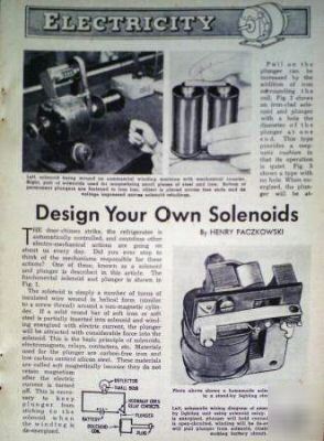 Design your own solenoids & plunger 1951 how 2 diy info