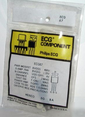 ECG67 NTE67 mosfet n-channel dual gate transistor