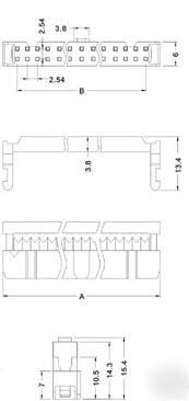 20PIN idc socket x 20PCS,tin plated