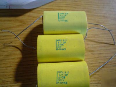 New 10PCS 600V 2UF axial mylar capacitors capacitor 