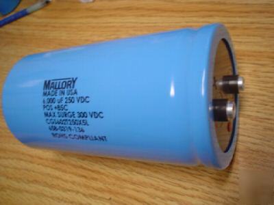 New 250V 6000UF mallory computer grade bus capacitor 