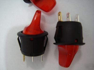 10PCS,round 250V snap-in off/on red lighted switch,R101