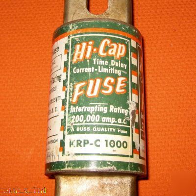 New buss krp-c-1000 fuse KRPC1000 class l amp 600 v nos