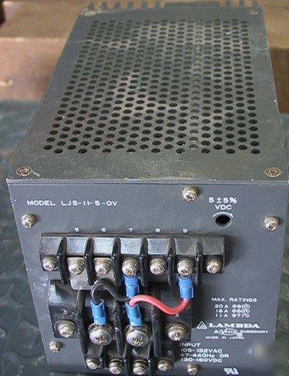 Lambda ljs-11-5-0V 20 amp dc power supply parts unit