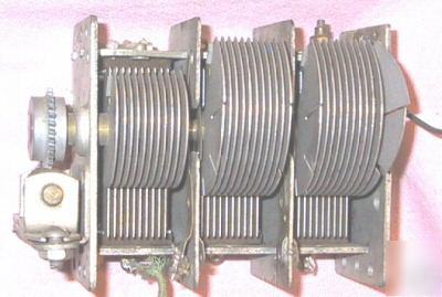 Vintage 3-gang tuning capacitor / variable capacitor
