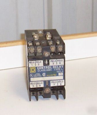 Square d 8501-L080 relay 8501L080