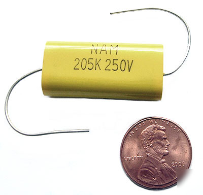 Axial film capacitors ~ 2.0MF 2UF 250V 10% (10)