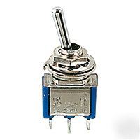 New : 10 x miniature toggle switches spdt on/on quality 