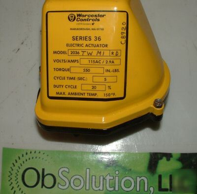 New worcester series 36 electric actuator 2036TWM1RD 