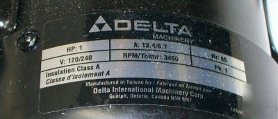Delta 1HP 1 phase 120/240 volt induction motor
