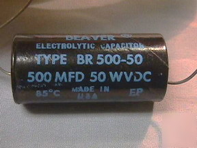 10 vintage cd 500UF 50WVDC electrolytic capacitors