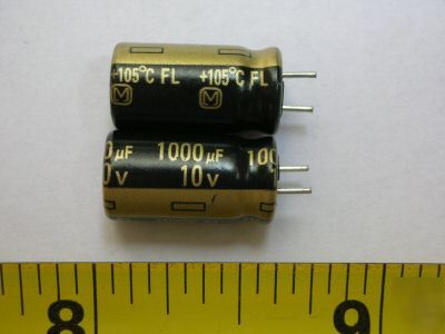 50PCS, panasonic 10V 1000UF mini electrolytic capacitor