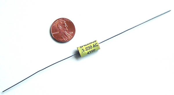 Axial capacitors sprague .1UF 220VAC 600VDC (15)