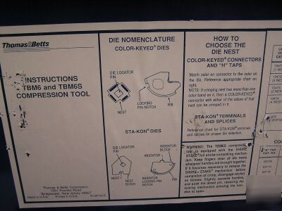 New thomas & betts t&b TBM6 compression crimper $920