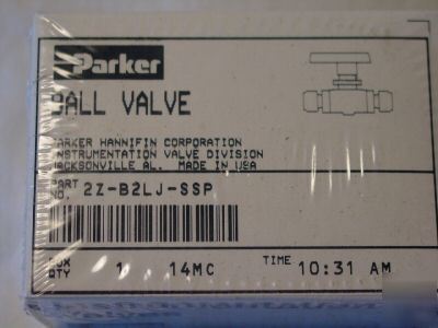 Parker alok p/n 2Z-B2LJ-ssp ball valve 