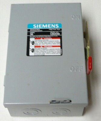 Siemens enclosed switch 30 a - phase converter switch