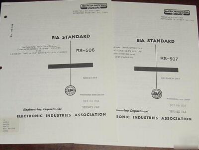 Ansi/eia standard book lot chip carries & hybrids