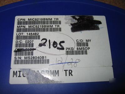 MIC5219BMM micrel ic t/r 2105PCS MIC5219