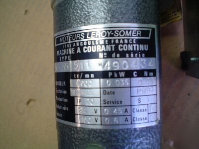 Moteurs leroy-somer gear motor 36-35 511 24V 100V